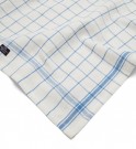 Lexington Checked Linen/cotton Kitchen Towel Off-white/blue thumbnail