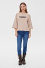 Freequent Kassy Pullover Simply Taupe W.black thumbnail