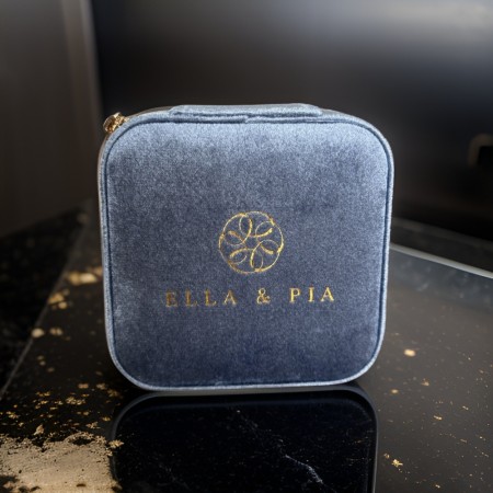 Ella & Pia Velvet Jewelry Gift Box Blue