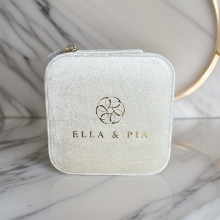 Ella & Pia Velvet Jewelry Gift Box Beige