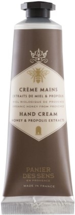 Håndkrem med økologisk honning Det mest dyrbare biene lager er propolis. Propolis har antiseptisk effekt og er rik på antikosidanter. Denne pleiende håndkremen inneholder bl.a propolis med meget høy kvalitet sammen med shea smør. Dette gir ekstra næring o