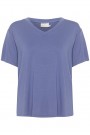 Kaffe Frida V-Neck T-Shirt Blue Indigo   thumbnail