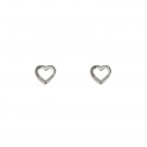Timi Of Sweeden Heart Outline Earrings Silver thumbnail