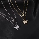 Ella & Pia Butterfly Double Necklace 18k Gold thumbnail