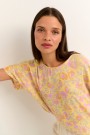 Kaffe Isolde Amber Blouse Yellow/lupine/feather Flower thumbnail