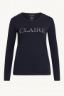 Claire Woman Aileen Basis T-shirt M Logo Ls Navy thumbnail