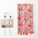 Ella & Pia Sunniva Flower Tassel Viscose Scarf 90x180cm Pink Mix  thumbnail