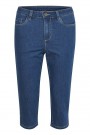 Kaffe Vicky Capri Jeans Medium Blue Washed Denim thumbnail