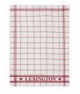 Lexington Checked Org. Cotton Kitchen Towel White/red thumbnail