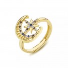 Ella & Pia To The Moon Ring 18k Gold One Size thumbnail