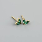 Ella & Pia Hedda Earrings 18k Gold Green thumbnail