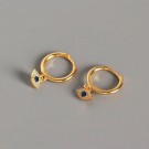 Ella & Pia Evil Eye Dangle Earrings 18k Gold thumbnail