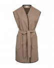 Freequent Yanna Waistcoat Taupe Grey Melange  thumbnail