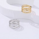 Ella & Pia Hollow Ring 18K Gold Size 8 thumbnail