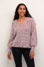 Kaffe Giana Knit Pullover Grey/pink Melange thumbnail