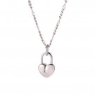 Ella & Pia Lock Heart Necklace 925 Silver thumbnail