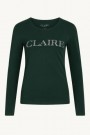 Claire Woman Aileen Basis T-shirt M Logo Ls Pine Green thumbnail