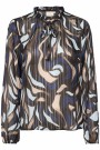 Kaffe Margo Blouse Blue/grey Abrstact Graphi  thumbnail