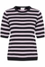 Kaffe Lizza Striped Knit Black Pink/chalk Stripe thumbnail