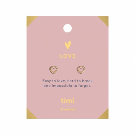 Timi Of Sweeden Love Heart Outline Earrings