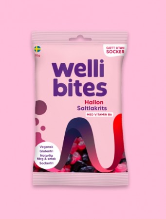 Wellibites Bringebær Og Salt Lakris Med Vitamin B6