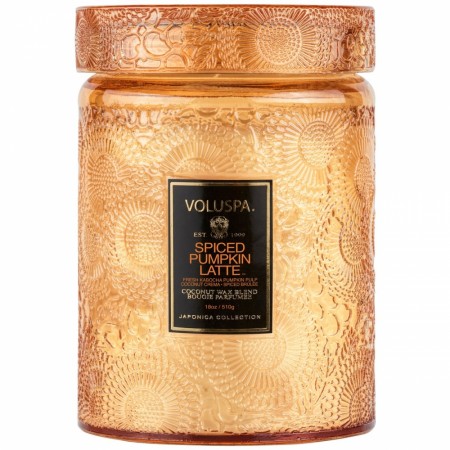 Voluspa Duftlys Spiced Pumpkin Latte Glass Candle 100t