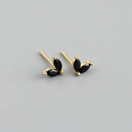 Ella & Pia Hedda Earrings 18k Gold Black