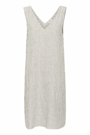 Kaffe Milia Short Dress Chalk/black Stripe