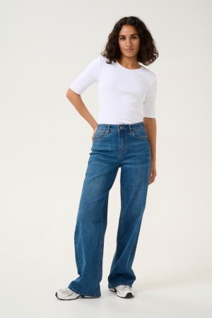 Kaffe Sinem High Waist Jeans Medium Blue Denim 