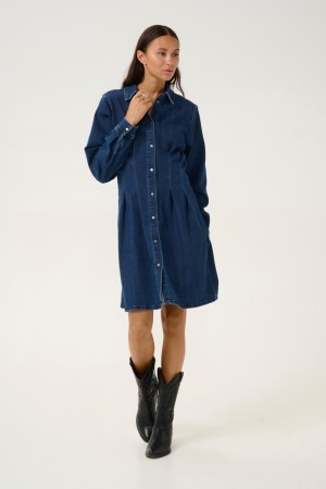 Kaffe Lea Dress Dark Blue Denim 