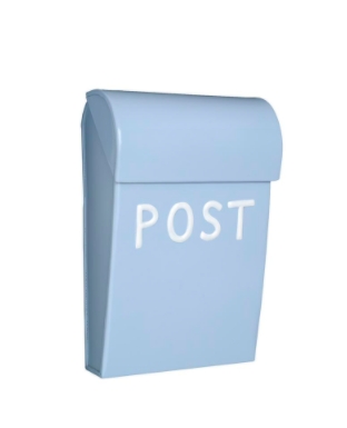 Postkasse Mini Lysblå