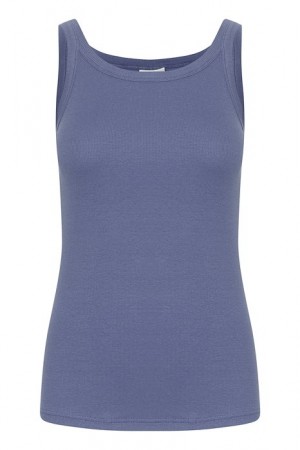 Kaffe Carna Tank Topp Blue Indigo 