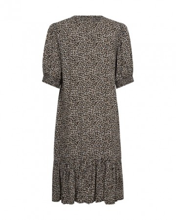 Freequent Simply Taupe W.black Kjole Adney Dress