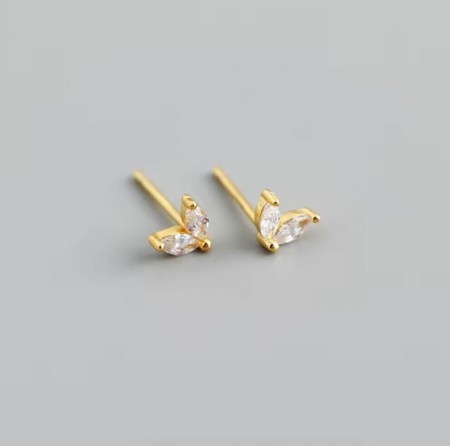 Ella & Pia Hedda Earrings 18k Gold White 