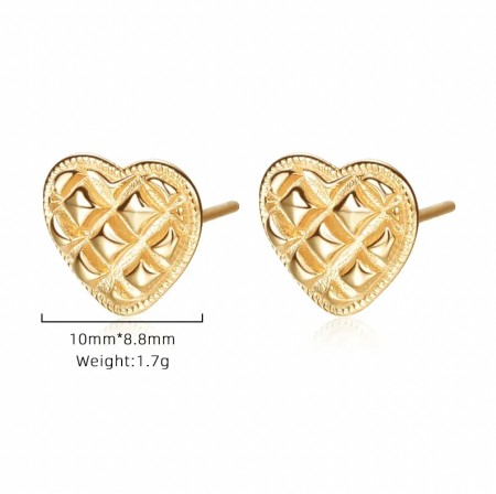 Ella & Pia Waffle Earrings 18k Gold