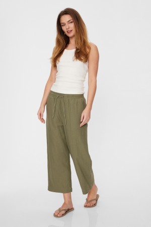 Freequent Lava Ankle Pants Deep Lichen Green