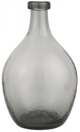 Glassballong Vase Grått Glass Munnblåst L