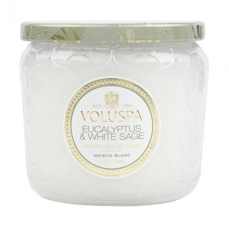 Voluspa Petite Glass Jar - Eucalyptus & White Sage 