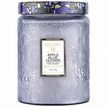 Voluspa Large Jar Candle 100t Apple Blue Clover