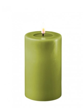 Deluxe Homeart LED Kubbelys Oliven Grønn 7,5x12,5cm