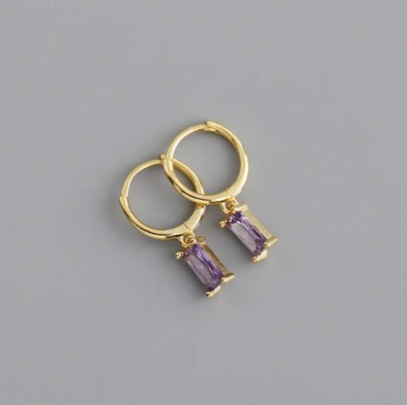 Ella & Pia Tuva Earrings 18K Gold Purple