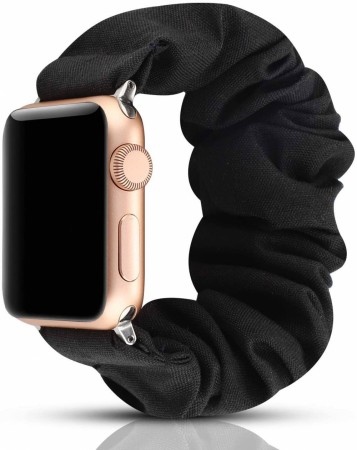 Scrunchie Apple Watch Band Black