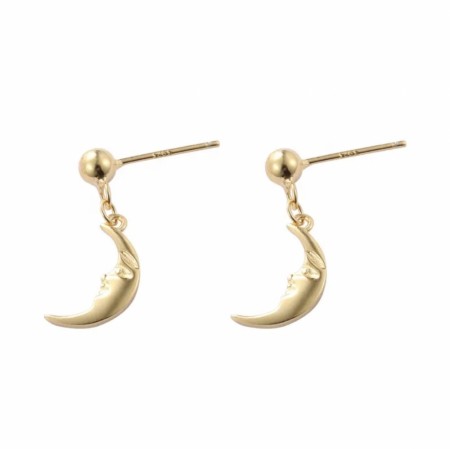 Ella & Pia Moon Earrings 18k Gold
