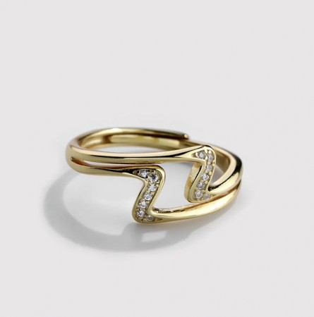 Ella & Pia Zarah Ring 18k Gold Adjustable