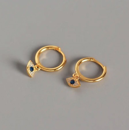 Ella & Pia Evil Eye Dangle Earrings 18k Gold