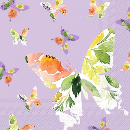 Serviett Papillon Lilac Lunch