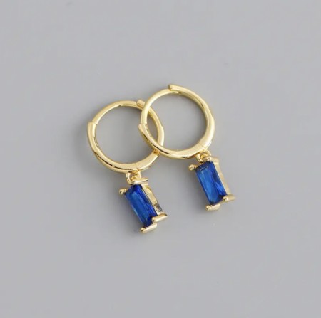 Ella & Pia Tuva Earrings 18K Gold Blue