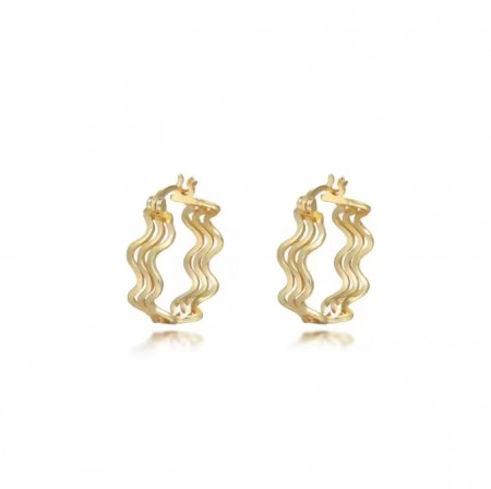 Ella & Pia Wave Earring 18k Gold