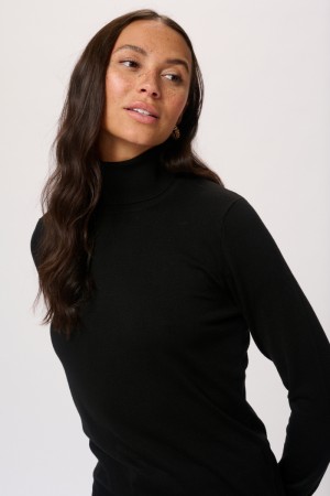 Kaffe Astrid Roll Neck Deep Black 