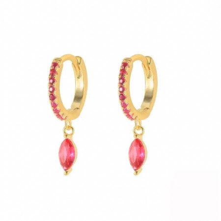 Ella & Pia Tiril Earrings 18k Gold Pink
